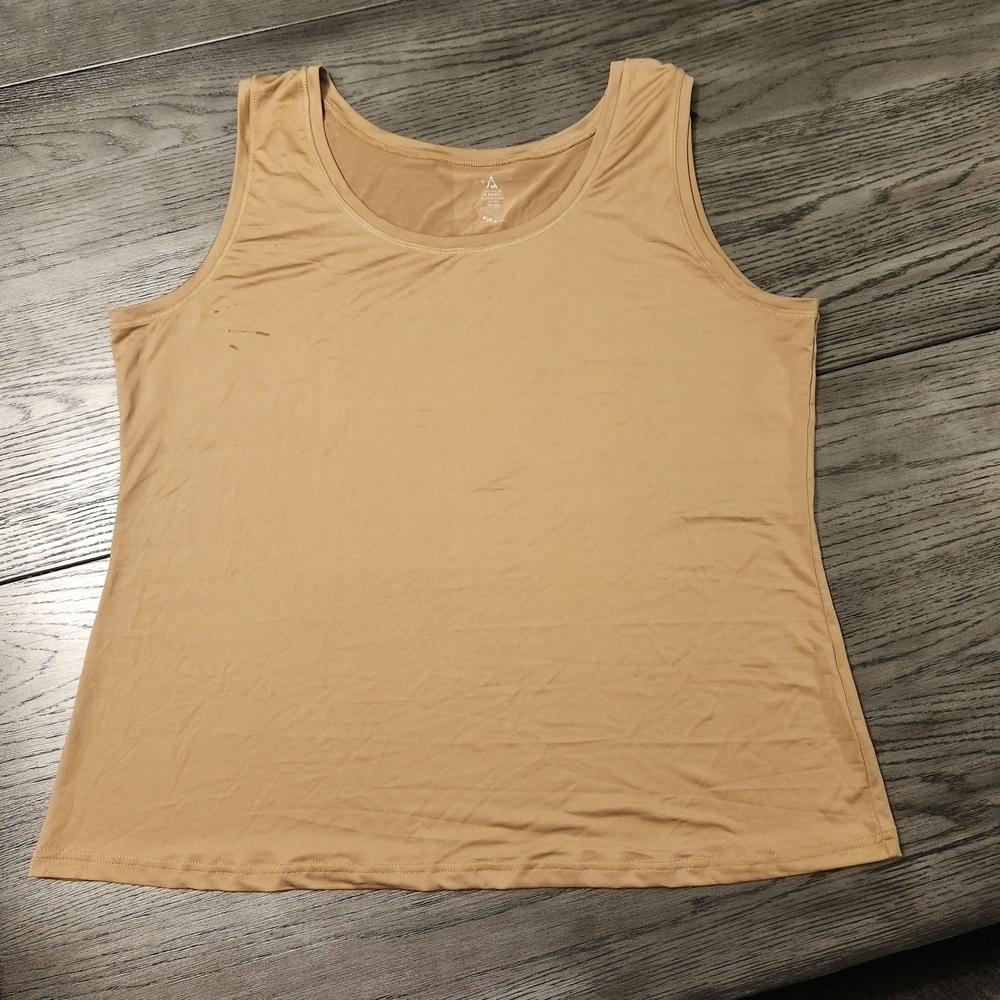 ASHLEY STEWART Women's Tan Sleeveless Top Size 22/24.